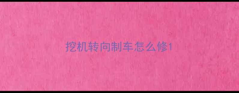 图片 挖机转向制车怎么修1
