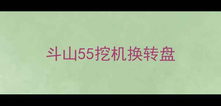 图片 斗山55挖机换转盘