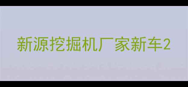 图片 新源挖掘机厂家新车2