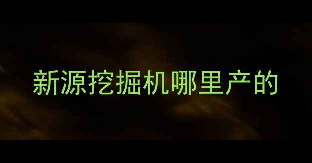 图片 新源挖掘机哪里产的