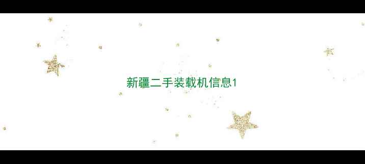 图片 新疆二手装载机信息1