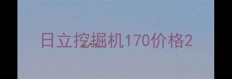 图片 日立挖掘机170价格2