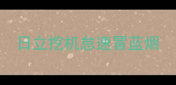 图片 日立挖机怠速冒蓝烟