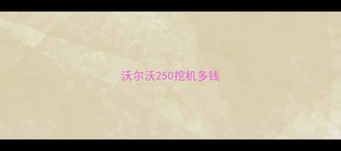 图片 沃尔沃250挖机多钱