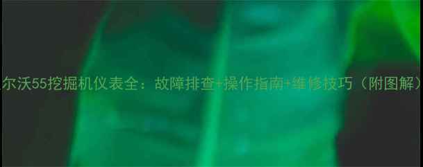 图片 沃尔沃55挖掘机仪表全：故障排查+操作指南+维修技巧（附图解）2