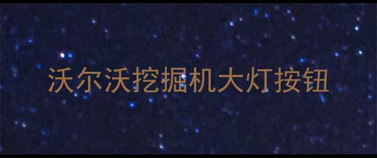 图片 沃尔沃挖掘机大灯按钮