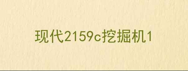 图片 现代2159c挖掘机1