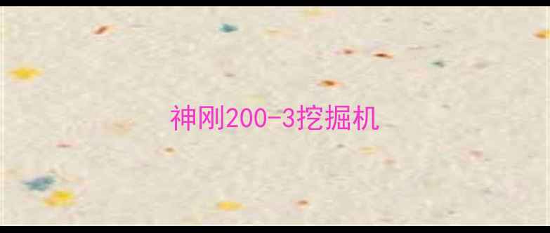 图片 神刚200-3挖掘机