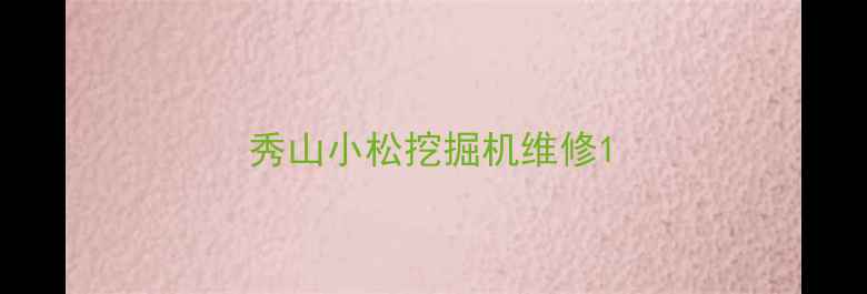 图片 秀山小松挖掘机维修1
