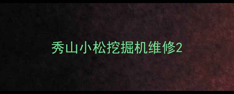 图片 秀山小松挖掘机维修2