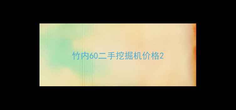 图片 竹内60二手挖掘机价格2