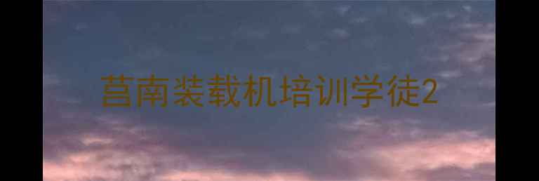 图片 莒南装载机培训学徒2