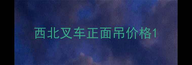 图片 西北叉车正面吊价格1