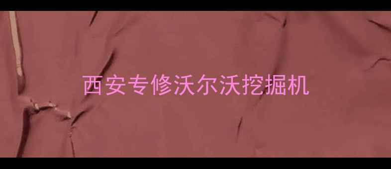 图片 西安专修沃尔沃挖掘机