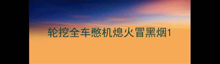 图片 轮挖全车憋机熄火冒黑烟1