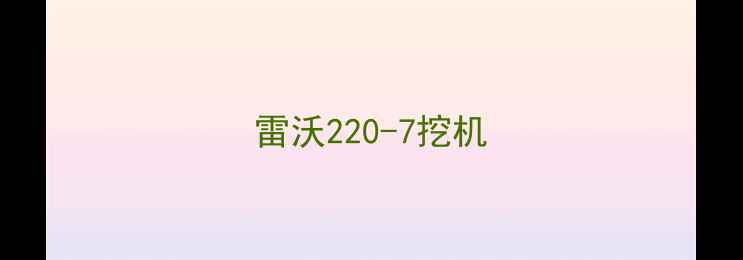 图片 雷沃220-7挖机