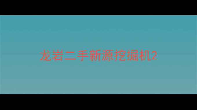 图片 龙岩二手新源挖掘机2