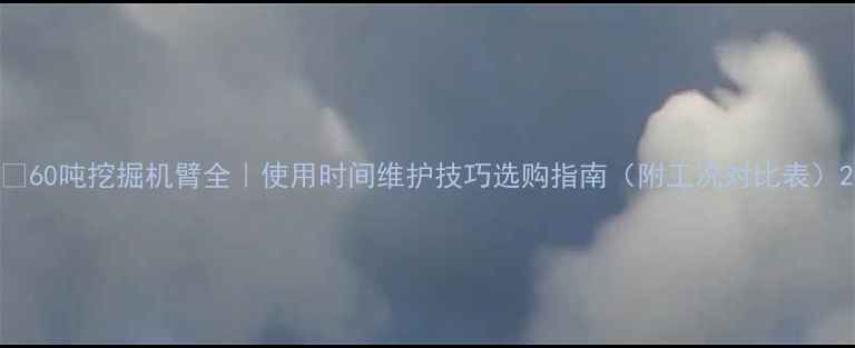 图片 🌟60吨挖掘机臂全｜使用时间维护技巧选购指南（附工况对比表）2
