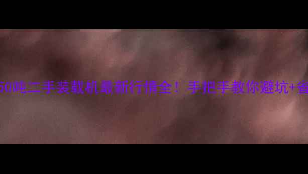 图片 📢西峰50吨二手装载机最新行情全！手把手教你避坑+省钱攻略
