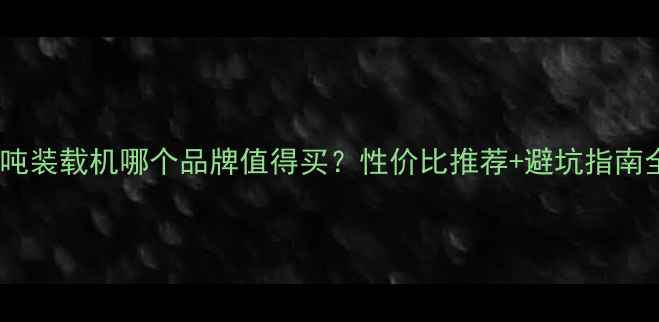 图片 🔥5吨装载机哪个品牌值得买？性价比推荐+避坑指南全🔥